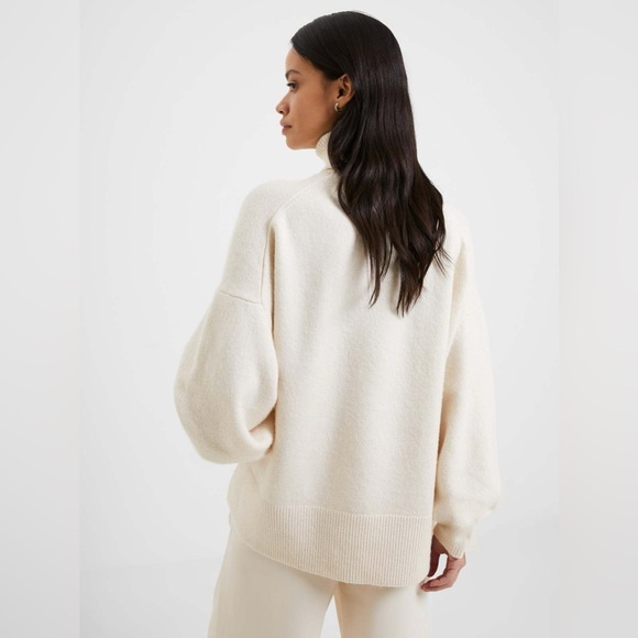 French Connection Kezia Women's Cream Turtleneck Sweater - Picture 2 of 11